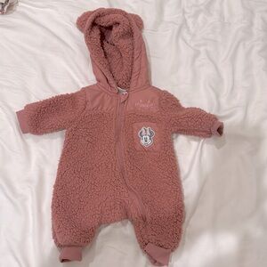 DISNEY BABY Minnie Mouse Fleece Baby Girl Onesie 0-3 mo